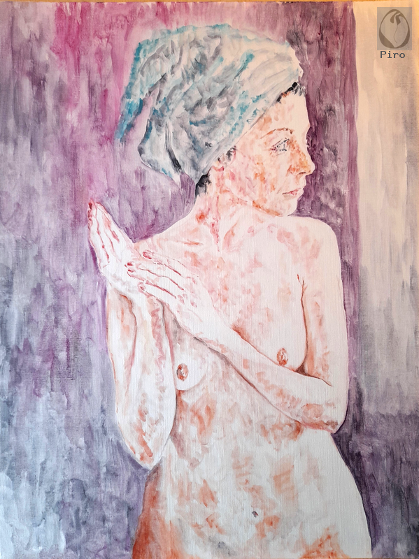 oil on paper - olio su carta di Piro